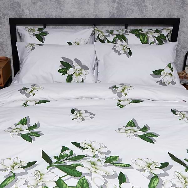 Фото - Комплект постельного белья Moon&Star Бязь Gold Люкс «Wisteria White» King Size 220x240 см нав. 4х50х70 (MS-820007458)