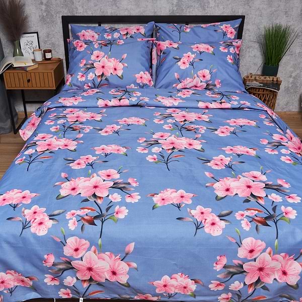 Фото - Комплект постельного белья Moon&Star Микросатин Premium «Blossom Sky» King Size 220x240 см нав. 4х50х70 (MS-820007528)