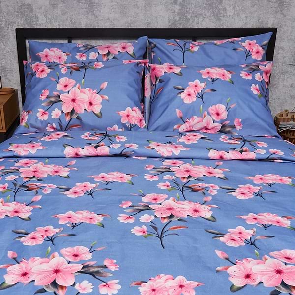 Фото - Комплект постільної білизни Moon&Star Мікросатин Premium «Blossom Sky» King Size 220x240 нав. 2х70х70 (MS-820007527)