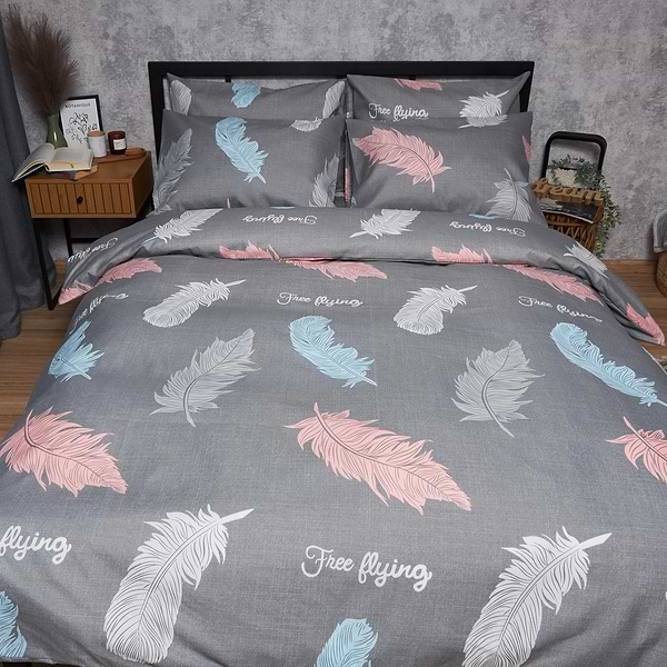 Фото - Комплект постільної білизни Moon&Star Мікросатин Premium «Feather Touch» 175х210 см нав. 2х70х70 (MS-820007637)