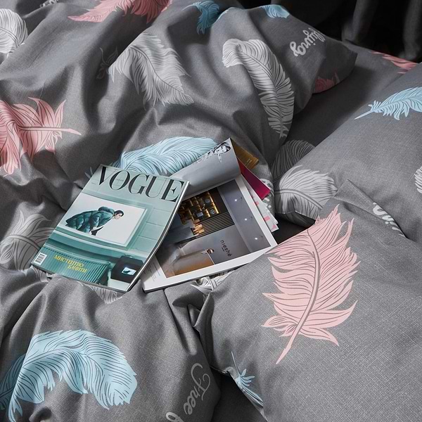 Фото - Комплект постільної білизни Moon&Star Мікросатин Premium «Feather Touch» 175х210 см нав. 2х70х70 (MS-820007637)