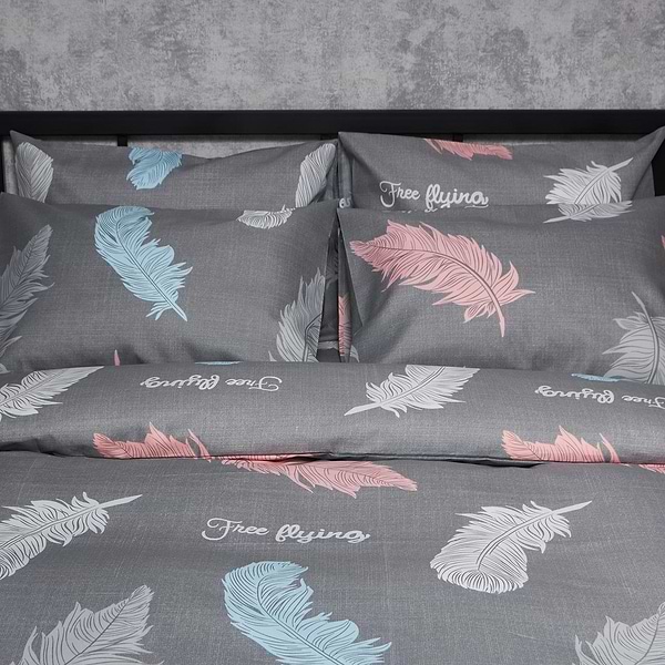 Фото - Комплект постільної білизни Moon&Star Мікросатин Premium «Feather Touch» 175х210 см нав. 2х70х70 (MS-820007637)