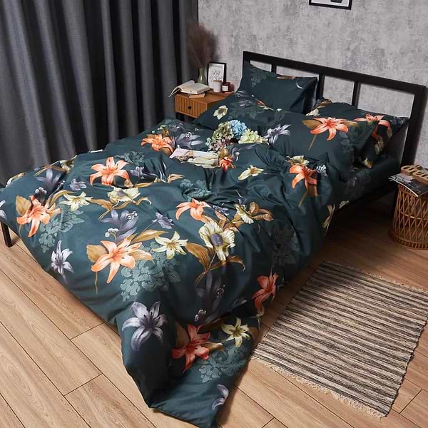 Фото - Комплект постільної білизни Moon&Star Premium Floral Nocturne 160х220 (MS-820007687)