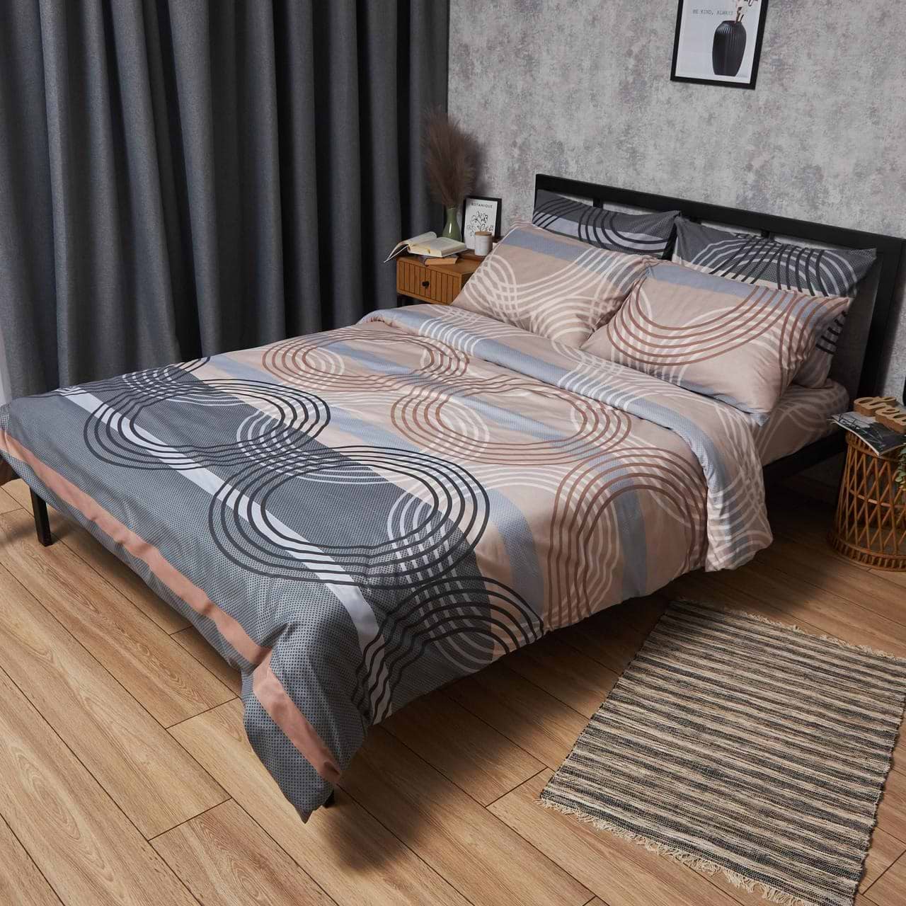 Комплект постільної білизни Moon&Star Мікросатин Premium «Free Spirit» King Size 220x240 см нав. 2х50х70 (MS-820007736)