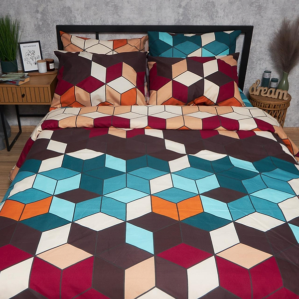 Фото - Комплект постільної білизни Moon&Star Мікросатин Premium Modern Chaos 175х210 нав. 2х70х70 (MS-820007917)