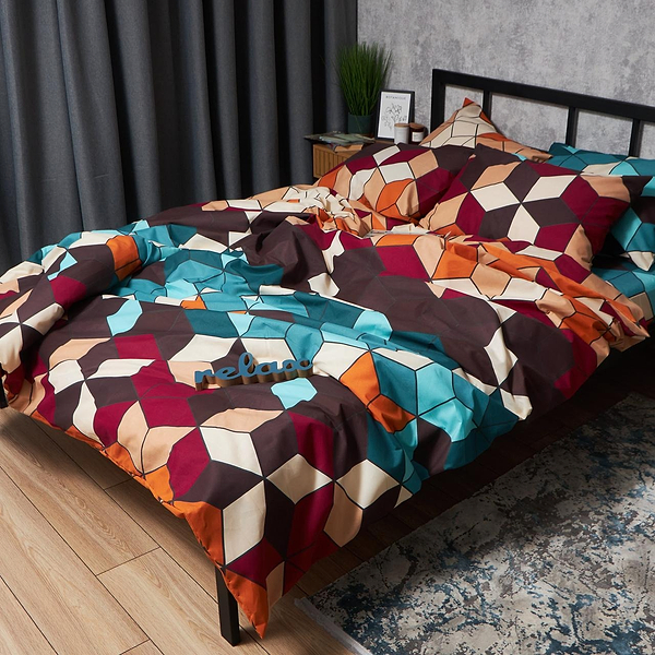 Фото - Комплект постільної білизни Moon&Star Мікросатин Premium Modern Chaos 175х210 нав. 2х70х70 (MS-820007917)