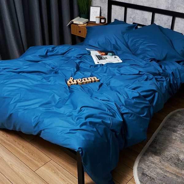 Фото - Комплект постельного белья Moon&Star Satin Premium Deep Blue King Size 220x240 (MS-820008505)