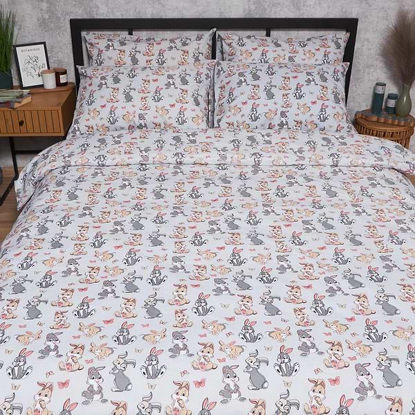 Фото - Комплект постільної білизни Moon&Star Бязь Gold Люкс Bunny Dreams 175х210 нав. 4х50х70 (MS-820006063)