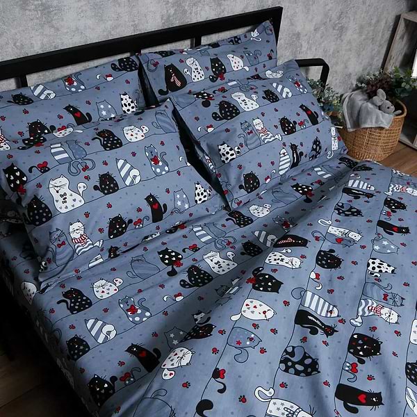 Фото - Комплект постельного белья детский Moon&Star 110х140 нав. 2х40х60 Feline Fun Бязь Gold Люкс (MS-830000233)