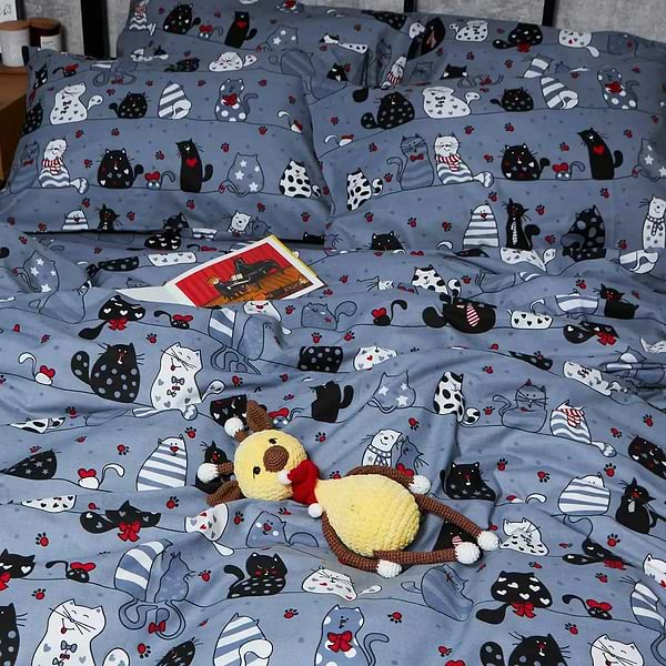 Фото - Комплект постельного белья детский Moon&Star 110х140 нав. 2х40х60 Feline Fun Бязь Gold Люкс (MS-830000233)