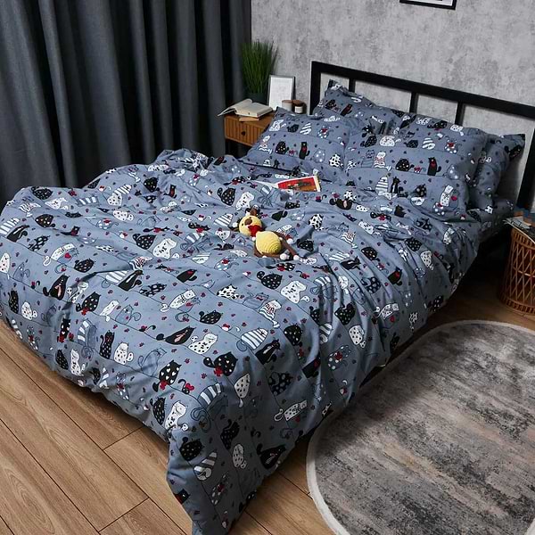 Фото - Комплект постельного белья детский Moon&Star 110х140 нав. 2х40х60 Feline Fun Бязь Gold Люкс (MS-830000233)