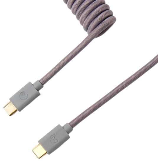 Кабель синхронізації даних Keychron Type-A/Type-C Coiled Grey (CABG_KEYCHRON)