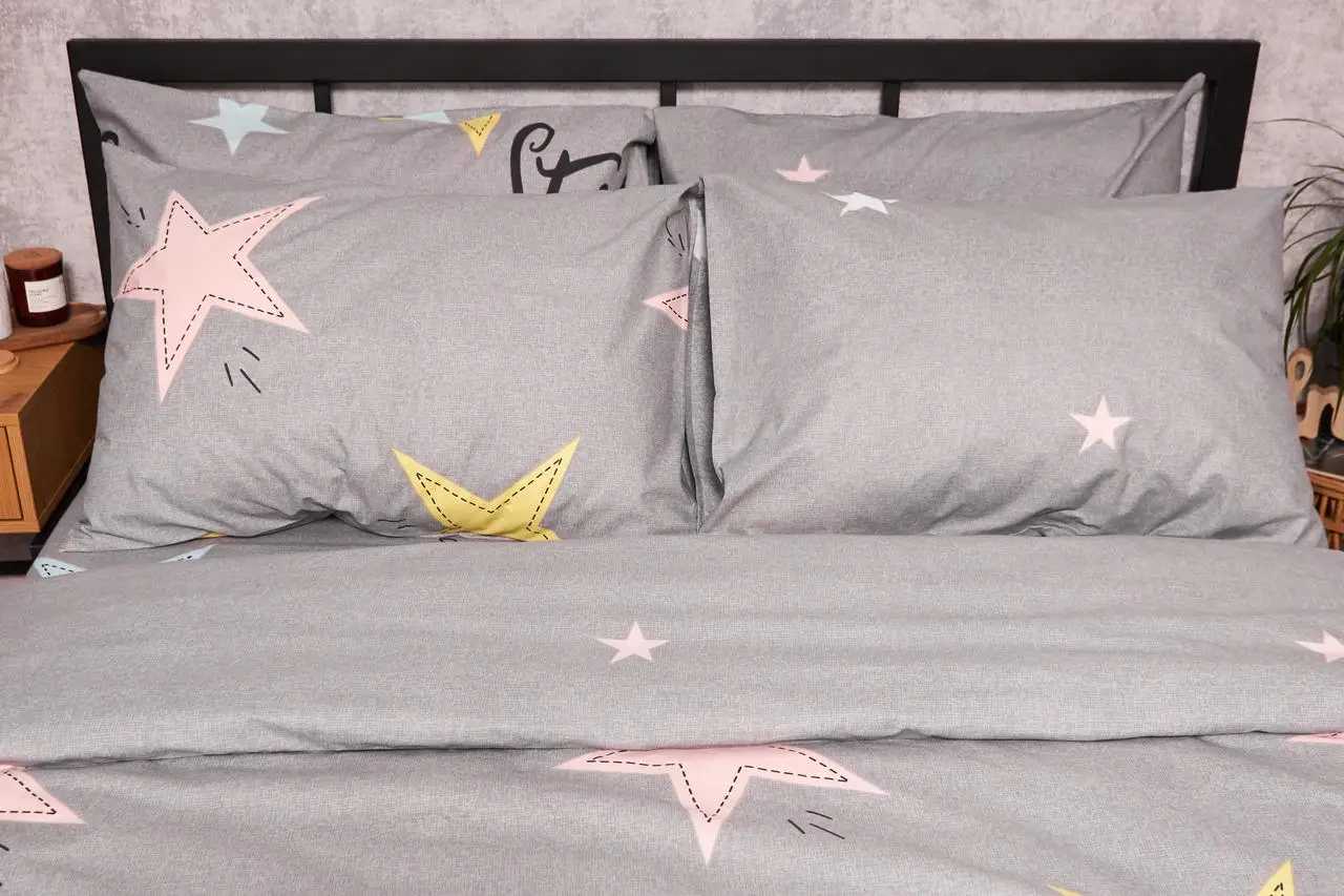 Наволочка Moon&Star Бязь Gold Люкс Gray Stars 40х40 2 шт. (MS-840000198)