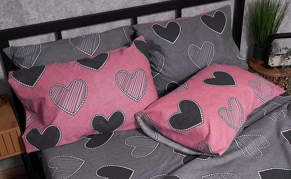 Фото - Наволочка Moon&Star набір Бязь Gold Люкс Love 50х50 2 шт. (MS-840000272)