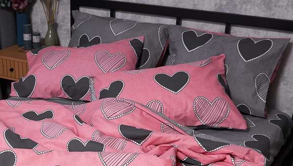 Фото - Наволочка Moon&Star набір Бязь Gold Люкс Love 50х50 2 шт. (MS-840000272)