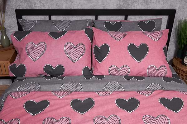 Фото - Наволочка Moon&Star набір Бязь Gold Люкс Love 50х50 2 шт. (MS-840000272)