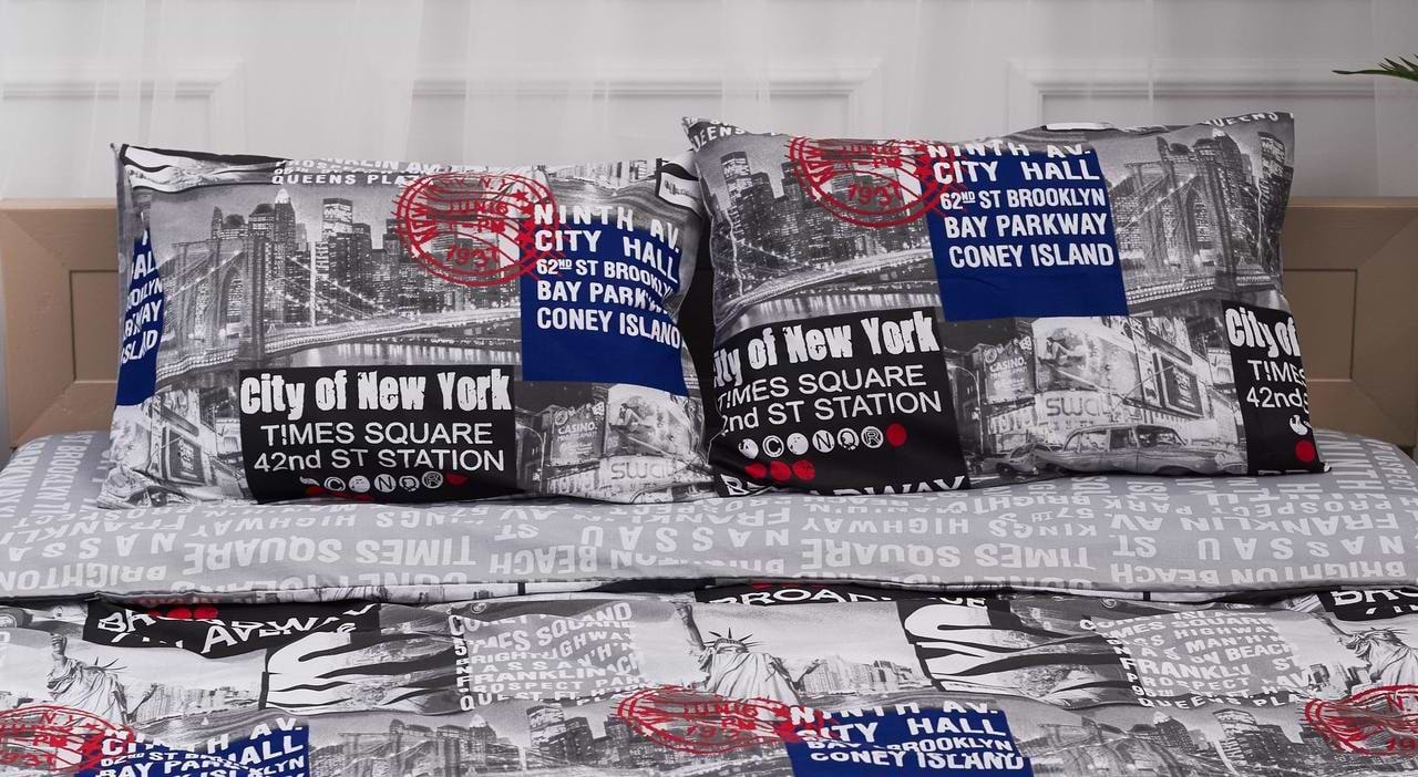 Наволочка Moon&Star Набір Бязь Gold Люкс New York 40х60 2 шт. (MS-840000301)