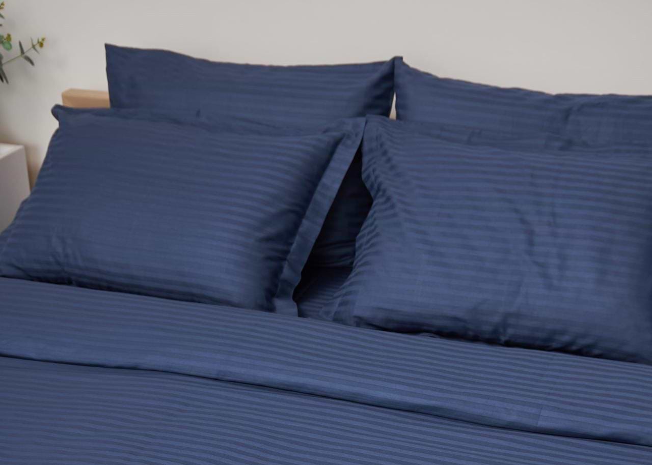 Наволочка Moon&Star Набір Satin Stripe Delfi Blue 40х60 2 шт. (MS-840000379)