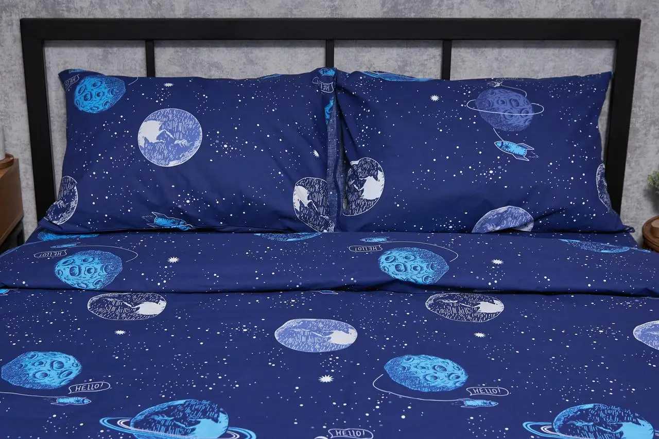 Наволочка Moon&Star Бязь Gold Люкс Planets 70х70 см 2 шт. (MS-840000527)