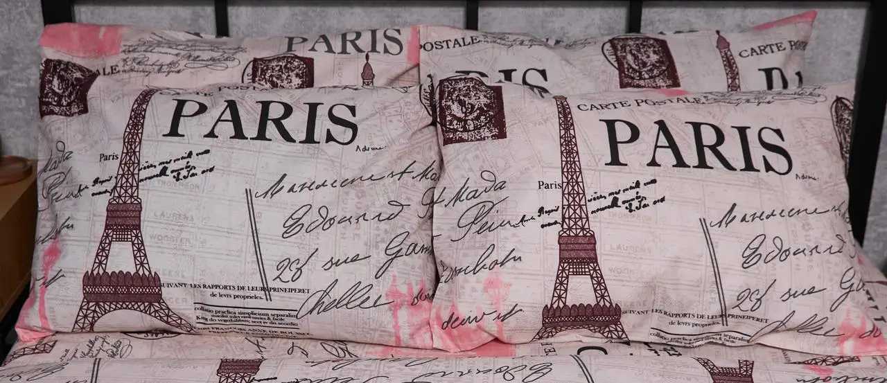 Наволочка Moon&Star Мікросатин Premium Paris Souvenir 40х40 см 2 шт. (MS-840000558)