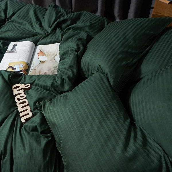 Фото - Наволочка Moon&Star набор Satin Stripe Mystic Green 50х50 2 шт. (MS-840001250)