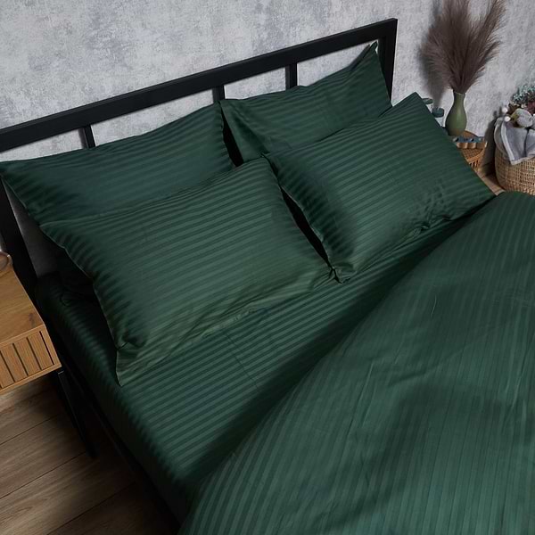 Фото - Наволочка Moon&Star набор Satin Stripe Mystic Green 50х50 2 шт. (MS-840001250)