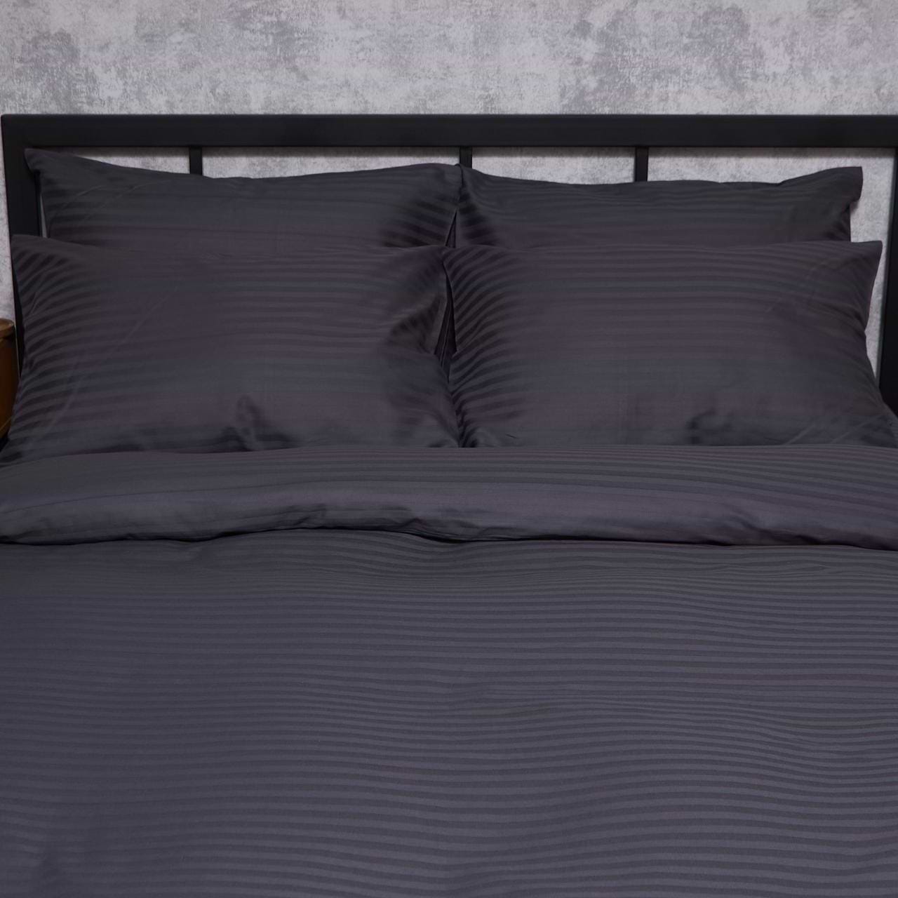 Наволочка Moon&Star Satin Stripe Dark Serenity 60х60 2 шт. (MS-840001246)