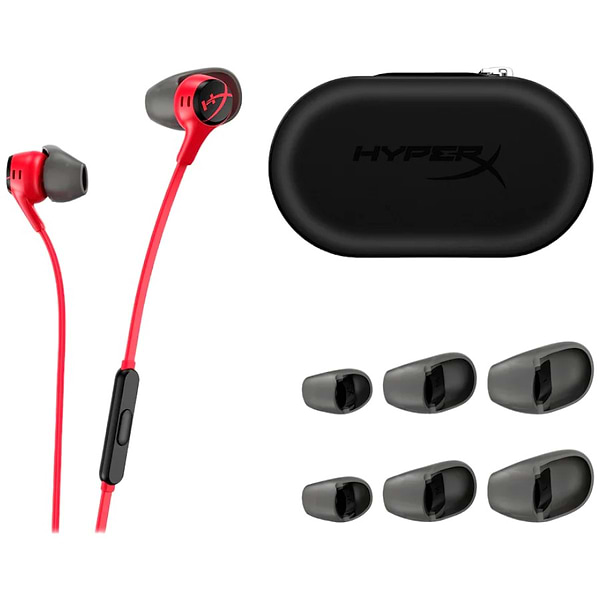 Фото - Навушники вкладиші дротові HyperX Cloud Earbuds II 3.5 мм Red (705L8AA)