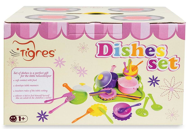 Фото - Сюжетно-рольова гра. Посуд Tigres Набір столовий "Ромашка" 43 ел. (39149)