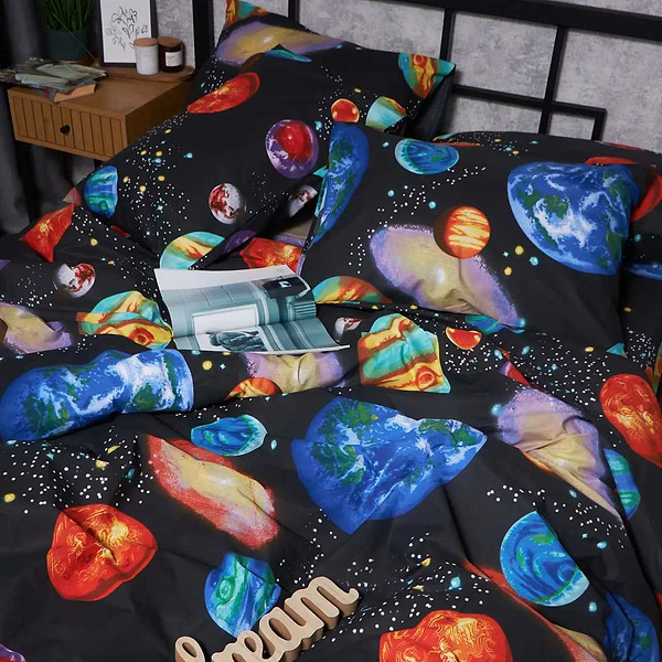 Фото - Комплект постельного белья Moon&Star Бязь Gold Люкс «Universe Magic» King Size 220x240 см нав. 4х50х70 (MS-820007038)