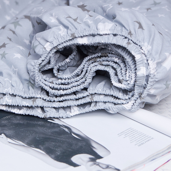 Фото - Простынь полуторная Moon&Star Silver Stars Бязь Gold Люкс 140х200х25 см (MS-850000910)