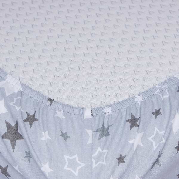 Фото - Простирадло односпальне Moon&Star Silver Stars Бязь Gold Люкс 120х200х25 см (MS-850000908)