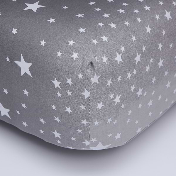 Фото - Простирадло полуторне Moon&Star на резинці Night Sky Бязь Gold Люкс 140х200х20 см (MS-850000850)