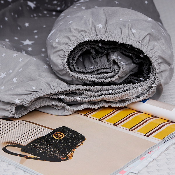 Фото - Простынь односпальная Moon&Star на резинке Night Sky Бязь Gold Люкс 120х200х25 см (MS-850000868)