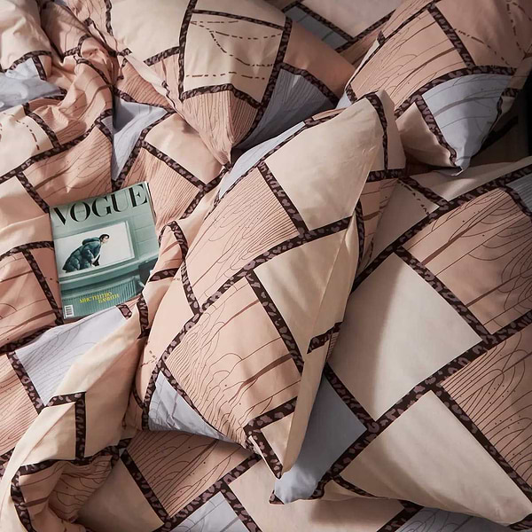 Фото - Комплект постельного белья Moon&Star Бязь Gold Люкс Cozy Puzzle 160х220 нав. 2х50х70 (MS-820009051)