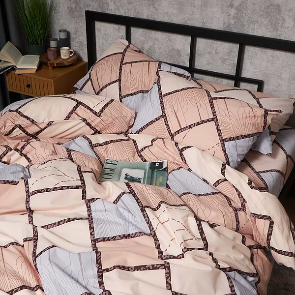 Фото - Комплект постільної білизни Moon&Star Бязь Gold Люкс Cozy Puzzle King Size 220x240 нав. 4х50х70 (MS-820009033)