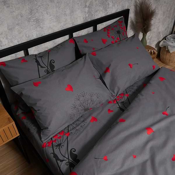 Фото - Комплект постільної білизни Moon&Star Бязь Gold Люкс Dandelion Lov 175х210 нав. 4х70х70 (MS-820009109)