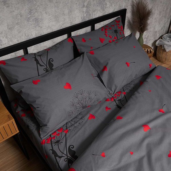 Фото - Комплект постільної білизни Moon&Star Бязь Gold Люкс Dandelion Lov King Size 220x240 нав. 2х50х70 (MS-820009101)