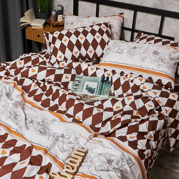 Фото - Комплект постільної білизни Moon&Star Бязь Gold Люкс Heart Patch 160х220 (MS-820009403)