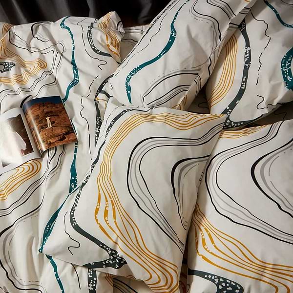 Фото - Комплект постельного белья Moon&Star Бязь Gold Люкс Natural Waves 160х220 нав. 4х50х70 (MS-820009543)