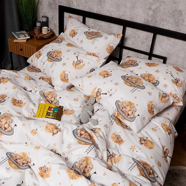 Фото - Комплект постельного белья Moon&Star Бязь Gold Люкс Teddy Dreams 160х220 нав. 2х50х70 (MS-820009856)
