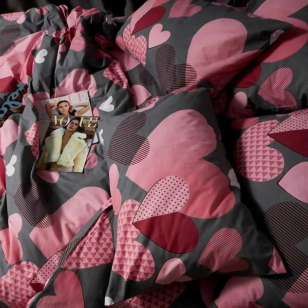 Фото - Комплект постільної білизни Moon&Star Бязь Gold Люкс Blush Love 200х220 нав. 4х50х70 (MS-820008798)