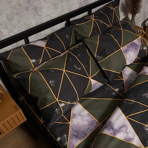 Фото - Комплект постельного белья Moon&Star Микросатин Premium Golden Marble 175х210 нав. 2х50х70 (MS-820009911)