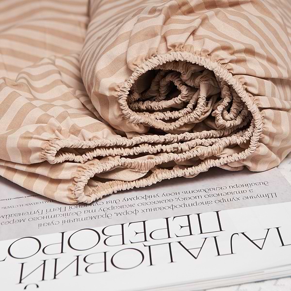 Фото - Простирадло односпальне Moon&Star Sand Lines Бязь Gold Люкс 120х200х20 см (MS-850001368)