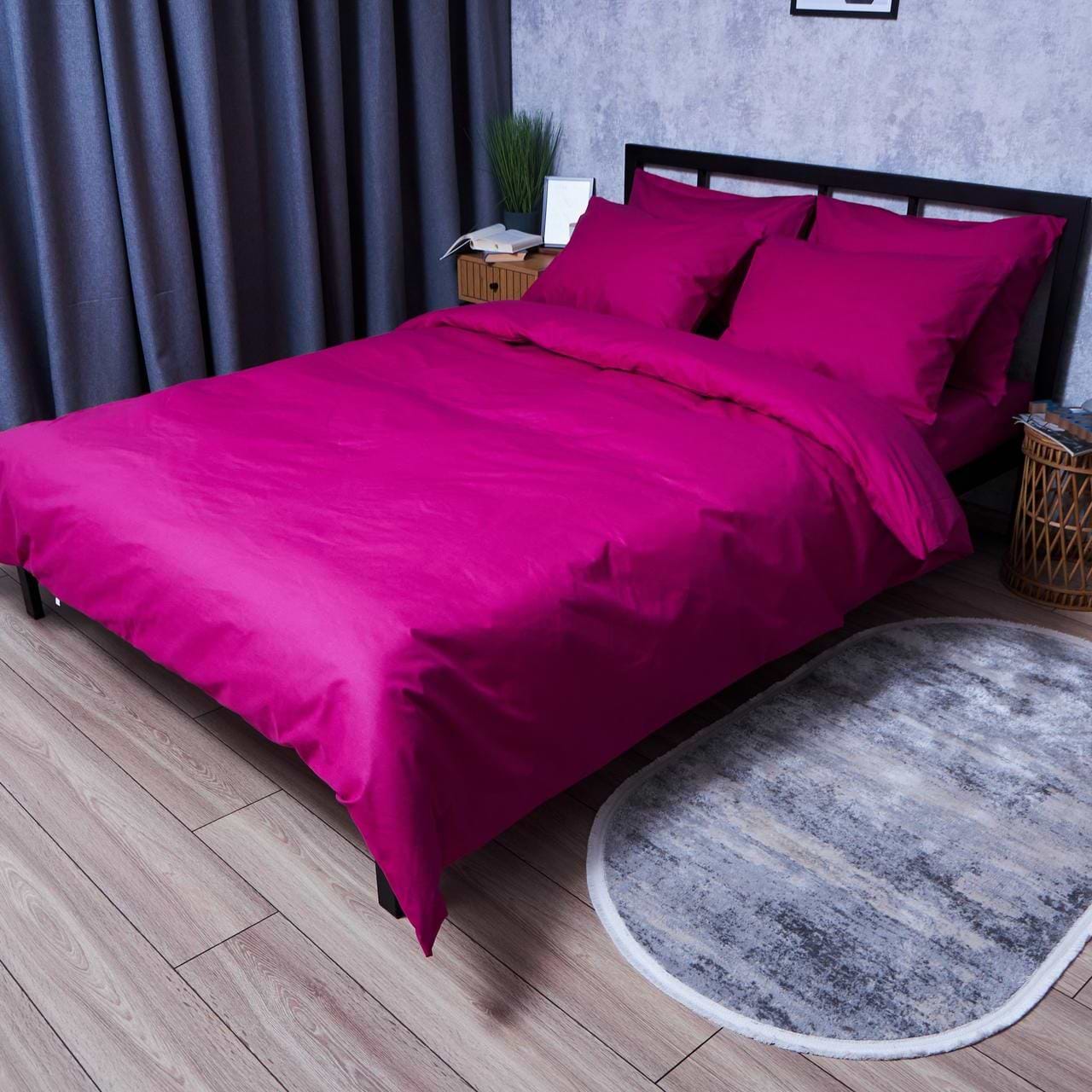 Комплект постельного белья Moon&Star Бязь Gold Люкс Crimson Elegance 143х210 см нав. 40х60 2 шт. (MS-890000210)