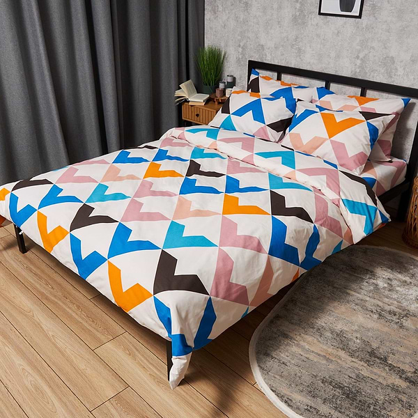 Фото - Комплект постельного белья Moon&Star Бязь Gold Люкс Color Clash 150х220 см нав. 70х70 2 шт. (MS-880000134)