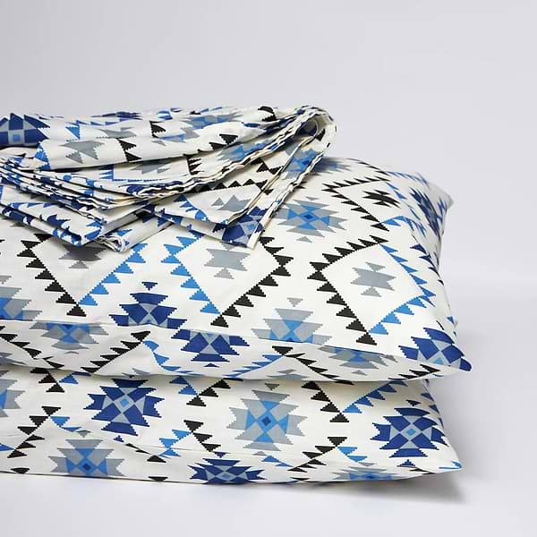 Фото - Комплект постельного белья Moon&Star Бязь Gold Люкс Blue Mosaic 220х240 см нав. 40х60 2 шт. (MS-880000045)