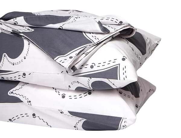 Фото - Комплект постільної білизни Moon&Star прост. 220х240 + 2 нав. 50х70 Бязь Gold Люкс Grey Love (MS-880000274)