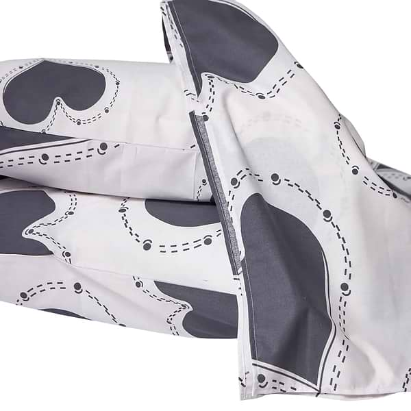 Фото - Комплект постільної білизни Moon&Star прост. 220х240 + 2 нав. 50х70 Бязь Gold Люкс Grey Love (MS-880000274)