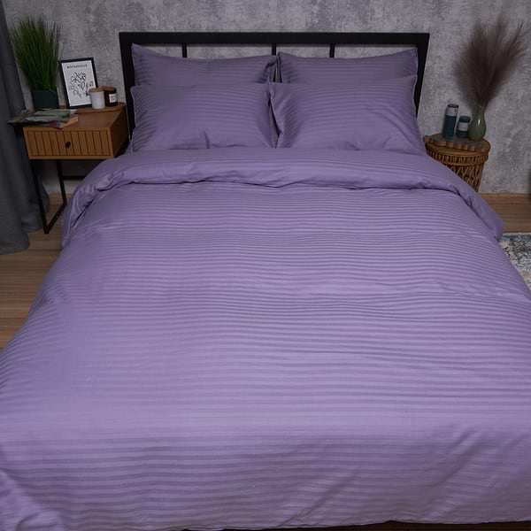 Фото - Комплект постельного белья Moon&Star Satin Stripe Soft Lilac (MS-890000854)